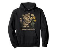 Forever or never, graziosa margherita a forma di gatto vintage Felpa con Cappuccio