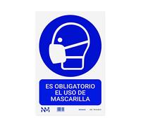 Forever Print - Cartelli PVC 40 x 30 uso Obligatorio Maschera