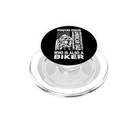 Forever Proud American Dad Who Is Also Biker Dad USA Flag PopSockets PopGrip per MagSafe
