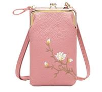 Forever Savour Women Sling Cross, 2025 New Embroidery Crossbody Bags for Women Travel Portable, Stylish, and Easy to Match (Pink)