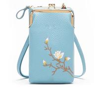 Forever Savour Women Sling Cross, 2025 New Embroidery Crossbody Bags for Women Travel Portable, Stylish, and Easy to Match (Blue)