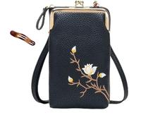 Forever Savour Women Sling Cross-Body Wallet with Mobile Cell Phone Holder, Forever Savour Mobile Phone Bag cool (Black)