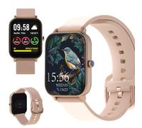 FOREVER Smartwatch, smartwatch da donna 1,7", 240 x 280 px Fitness Tracker Orologi per Android IOS, IP68, impermeabile, cardiofrequenzimetro, contapassi, oro rosa