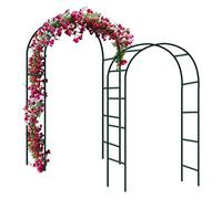 Forever Speed 2PCS Arco per Rose Rampicanti, Decorazione Giardino, Garden Pergolas Metallo Arco Sostegno per Piante Rampicanti 240 x 140 x 38 CM/Verde