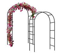 Forever Speed 2PCS Arco per Rose Rampicanti, Decorazione Giardino, Garden Pergolas Metallo Arco Sostegno per Piante Rampicanti 240 x 140 x 38 CM/Nero