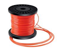 Forever Speed Filo decespugliatore in Nylon Resistente Strimmer Line Cord String Filo per Filo erboso Diametro a 5 Bordi 2,4 mm x 100 Metri - Orange Red