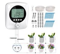 Forever Speed Kit di Irrigazione Automatica con Doppia Pompa per 30 Piante, 4400 mAh Kit di Irrigazione a Goccia Automatica Ricaricabile in Vaso da Interno, Balcone, Serra