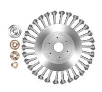 Forever Speed Spazzola per erbacce per tagliaerba 8" 25,4 x 200 mm spazzole in acciaio per tosaerba, Elevata stabilità - molto robusta - montaggio facile