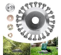 Forever Speed Spazzola per erbacce per tagliaerba da 6" professionale ad alta stabilità - molto robusta - montaggio facile, spazzole in acciaio per tosaerba