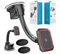 FOREVER Supporto per cellulare da auto, con chiusura magnetica, 3 piastre metalliche, compatibile con iPhone/Samsung/Huawei