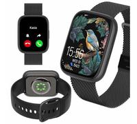 Forever SW-330 ForeVigo 4 smartwatch da donna, compatibile con Android e iOS, AMOLED 1,95", Bluetooth, IP68, Contacalorie, Pedometro, Modalità sport, Ricarica induttiva, Nero