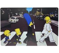 Forever_USA - Targa in metallo con scritta "The Simpsons at Abbey Road" "The Beatles", 20 x 30 cm