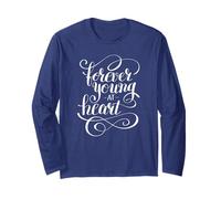 Forever Young - Maglietta a Forma di Cuore Maglia a Manica