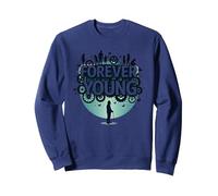 Forever Young: Non Lasciare Che Il Vecchio Uomo in Grafica Vintage Felpa, Unisex per Adulti, Navy, XXL