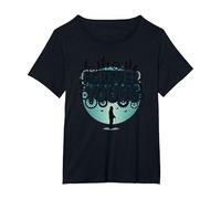 Forever Young: Non Lasciare Che Il Vecchio Uomo in Grafica Vintage Maglietta, Donna Plus-Size, Nero, 6X