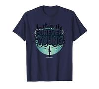 Forever Young: Non Lasciare Che Il Vecchio Uomo in Grafica Vintage Maglietta, Uomo, Navy, L