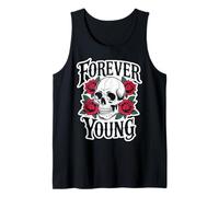 Forever Young X Scheletro Skull Rose per Sempre Giovani. Canotta