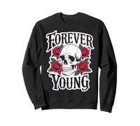 Forever Young X Scheletro Skull Rose per Sempre Giovani. Felpa