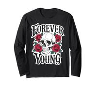 Forever Young X Scheletro Skull Rose per Sempre Giovani. Maglia a Manica