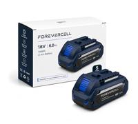 Forevercell Batteria di ricambio agli ioni di litio da 18 V, 6,0 Ah, compatibile con Bosch Professional GBA