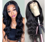 Foreverlove Parrucche frontali in pizzo 13 x 4 HD, ondulate del corpo, 100% capelli umani vergini brasiliani, parrucche frontali in pizzo per donne nere, densità 200% (76 cm)