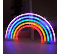 Foreverup Insegne al neon a LED arcobaleno, insegne al neon a LED arcobaleno, insegne al neon arcobaleno, luce notturna arcobaleno per camera da letto, camera dei bambini, regali per feste