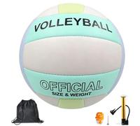 Foreverup Pallavolo ufficiale taglia 5, beach volley, morbido e impermeabile, con aghi per pompa, pompa, borsa a rete, borsa per pallone, per interni, esterni, piscina, palestra, allenamento, donne