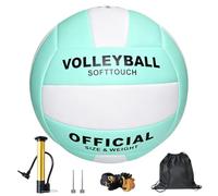 Foreverup Pallavolo ufficiale taglia 5, beach volley, morbido e impermeabile, con aghi per pompa, pompa, borsa a rete, borsa per pallone, per interni, esterni, piscina, palestra, allenamento, donne