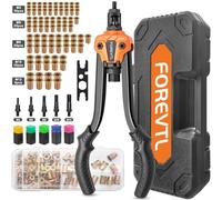 FOREVTL Set di pinze per rivetti con 98 dadi per rivetti, mandrini in M5-M12, pinze filettate con valigetta