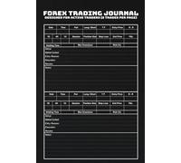 FOREX Trading Journal BLACK: Designed for Active Traders (2 Trades Per Page)