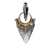 ForFox Ciondolo Punta di Freccia in Argento Sterling 925 con Testa d'aquila per Uomo Donna