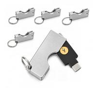 Forgaemax 5 custodie protettive in alluminio per Yubico YubiKey 5 NFC e 5C | Yubikey Case, Custodia protettiva girevole a 180° contro graffi e usura, custodia compatta in metallo per USB-A/USB-C