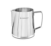 Forgast Bricco per Latte Montalatte Professionale in Acciaio Inox 600 ml, Lattiera Mucca, Brocca in Schiuma Schiumatore, Misurino con Scala Graduata all'Interno