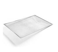 Forgast Griglia per Pizza Rettangolare 60x40 cm, Retina per Pizza, Teglia Forata da Forno, Teglia Microforata Perforata in Alluminio, Ideale per Cottura Della Pizza, Pane