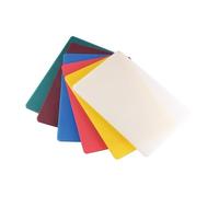 Forgast HACCP Set di taglieri, Taglieri da cucina professionali, Tagliere in polietilene, Tagliere da portata, Set di 6 taglieri, Vari usi, Accessorio da cucina, Senza BPA, 45x30 cm, Multicolore