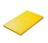Forgast Tagliere da Cucina Professionale Plastica GN 1/1, Dimensioni 53x32,5 cm, Tagliere Anticisvolo HACCP, per Pollame, Carne Cruda, Facile da Pulire, Polietilene, Giallo