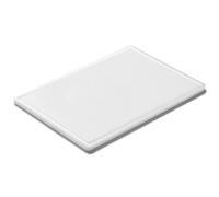 Forgast Tagliere in plastica HACCP, tagliere da cucina professionale, tagliere per pane e latticini, accessori cucina, tagliere colazione, BPA free, formato GN 1/1, 53x32,5x1,2 cm, bianco