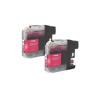 ForgeCore Cartuccia d'inchiostro LC535 LC539 compatibile con la stampante DCP-J100 DCP-J105 MFC-J200(Magenta-2pc)