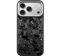 Forged Carbon Fiber Phone Case for iPhone 17 Pro Max, olor Clash Design, Glass Hard, All-Inclusive Shockproof Magnetic Wireless Charging Anti-Fall Protective Phone Case for MagSafe (17 Pro Max,Silver)