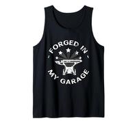 Forged in My Garage Divertente Blacksmith Metalworking Anvil Regalo Canotta