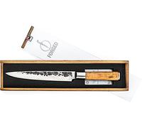 Forged Olive - Coltello da prosciutto, 20 cm, realizzato a mano, in scatola di legno