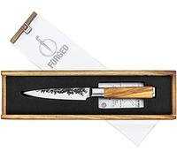 Forged Olive, coltello universale da 12 cm, realizzato a mano, in scatola di legno
