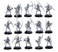 Forged Terrain Arcieri scheletri egiziani Bowmen | Miniature non morti da 32 mm per giochi di guerra da tavolo, DnD, giochi di ruolo e TTRPG | Modelli di esercito fantasy | Miniature stampate in 3D