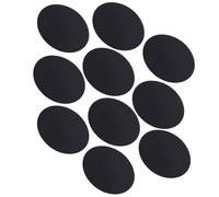 Forged Terrain Basi ovali da 120 mm x 92 mm - 10 basi in miniatura in plastica nera per Wargaming | Hobby Diorama Supplies Logo | Accessori per modelli