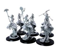 Forged Terrain Cavalieri serpenti egiziani | Miniature fantasy da 32 mm per giochi di guerra da tavolo, DnD, Pathfinder, giochi di ruolo e TTRPG | Cavalleria non morti | Miniature stampate in 3D per