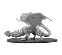 Forged Terrain Epic Miniatures Drago di cristallo sputafuoco - 1 drago miniatura per giochi di ruolo da tavolo | Mostro fantasy in scala 28 mm | Giochi di ruolo in stile DND, giochi in stile