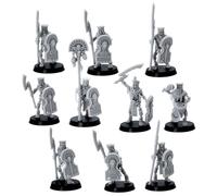 Forged Terrain Guardia dei re scheletro egiziano, modelli in miniatura da 32 mm per giochi di guerra da tavolo, DnD, giochi di ruolo e TTRPG, esercito di non morti fantasy, miniature stampate in 3D