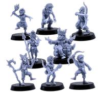 Forged Terrain Scala 28mm Goblin Pack Unità Figura Dungeons and Dragons Gioco in miniatura, Monster Fantasy Umanoide Creatura Malvagia Giochi di ruolo da tavolo Giochi di ruolo, 0495