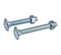 ForgeFix 10CB6130 Bullone Di Carrello E Dado ZP M6 x 130mm Sacchetto 10