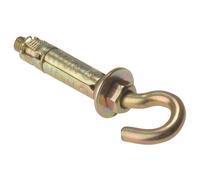 ForgeFix 5HOOK10 Gancio Bullone Zinco Passivato Giallo M10 Borsa 5